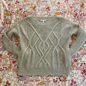 Beige Victoria’s Secret Oversized Sweater with Pockets Sz Medium